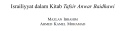 Israiliyyat dalam Kitab Tafsir Anwar Baidhawi